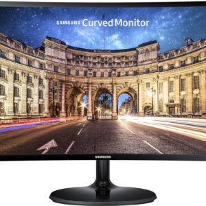 Samsung -LED Curved FHD 390 Series 24″  FreeSync High glossy black Monitor (HDMI, VGA)